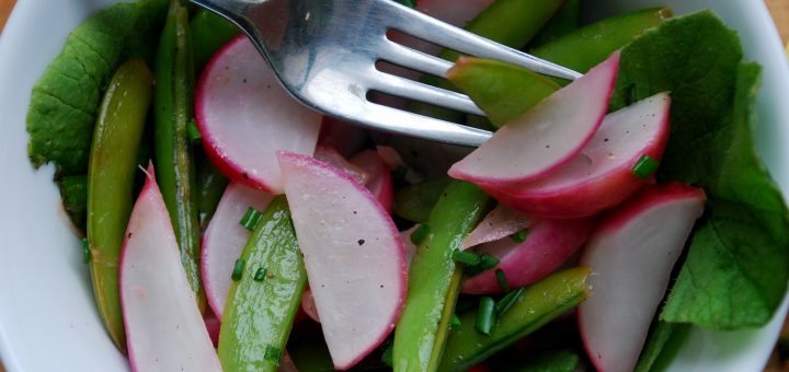 Sugar Snap Peas and Radishes