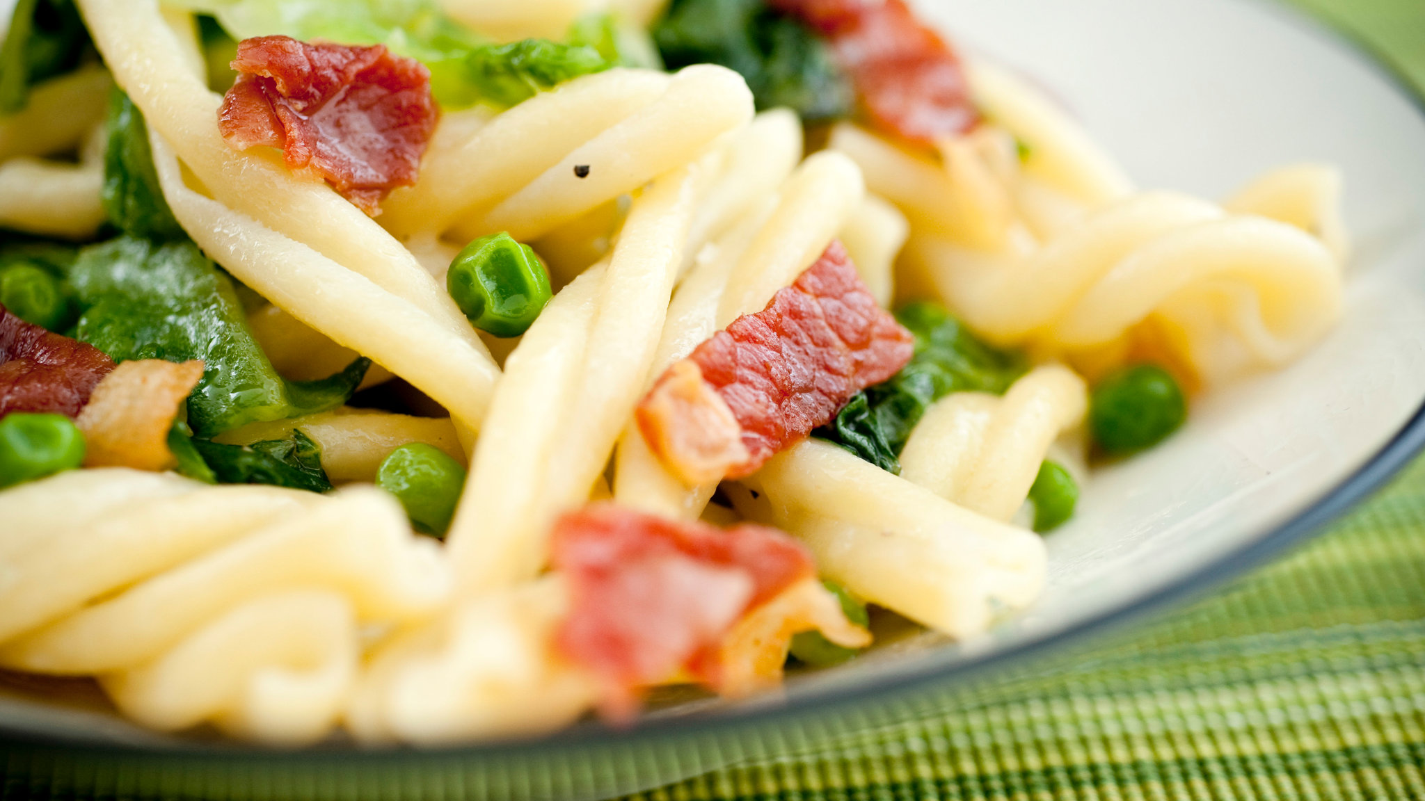 Pasta with Peas, Prosciutto, and Lettuce Westfield Area CSA