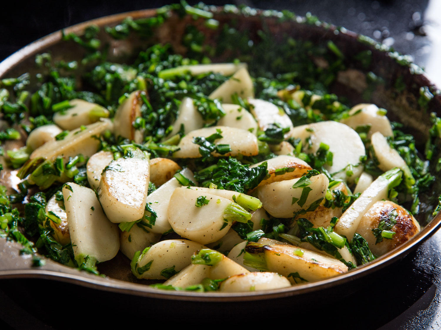 Baby Turnips and Turnip Greens