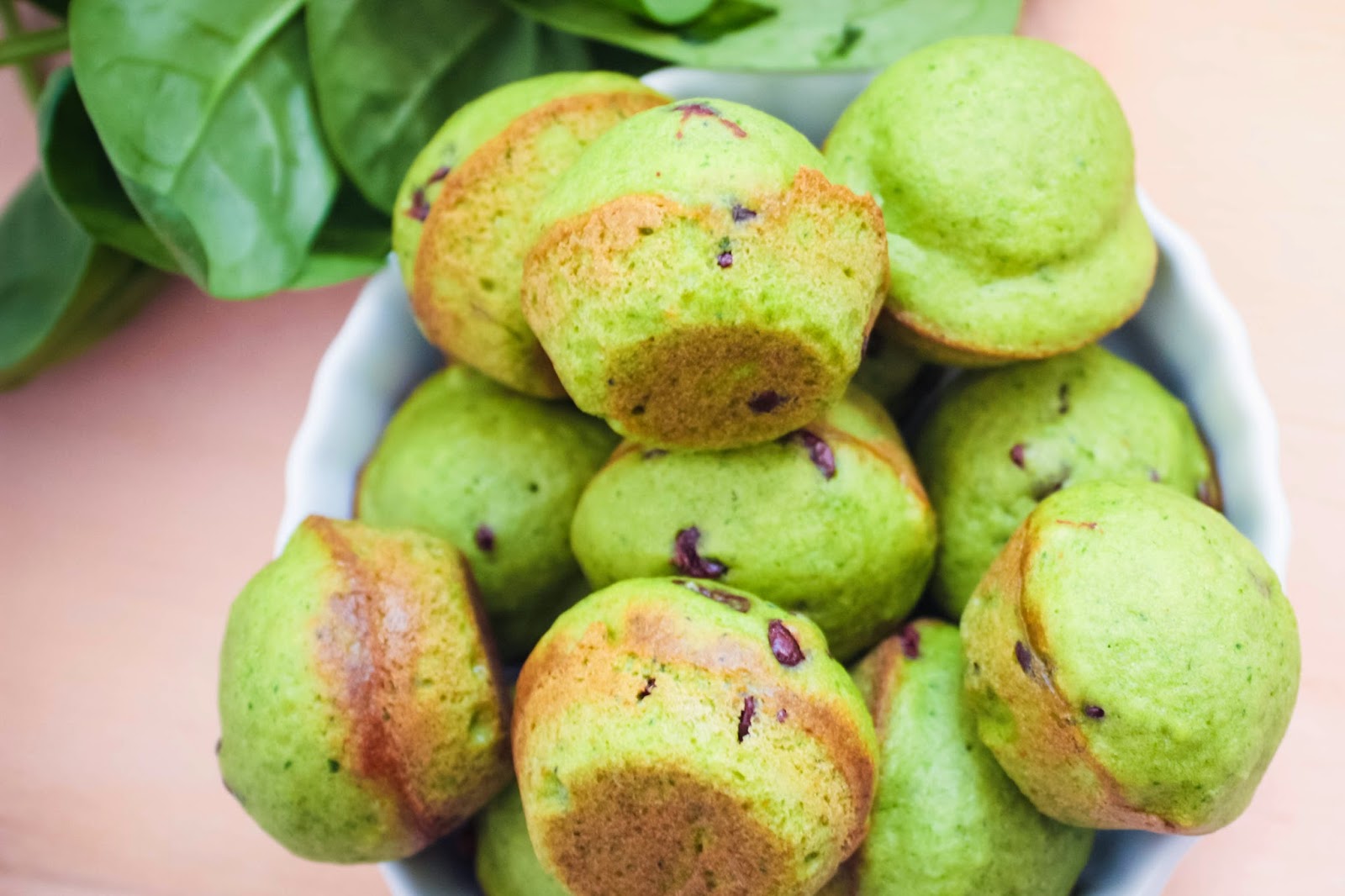 Spinach Chocolate Chip Muffins