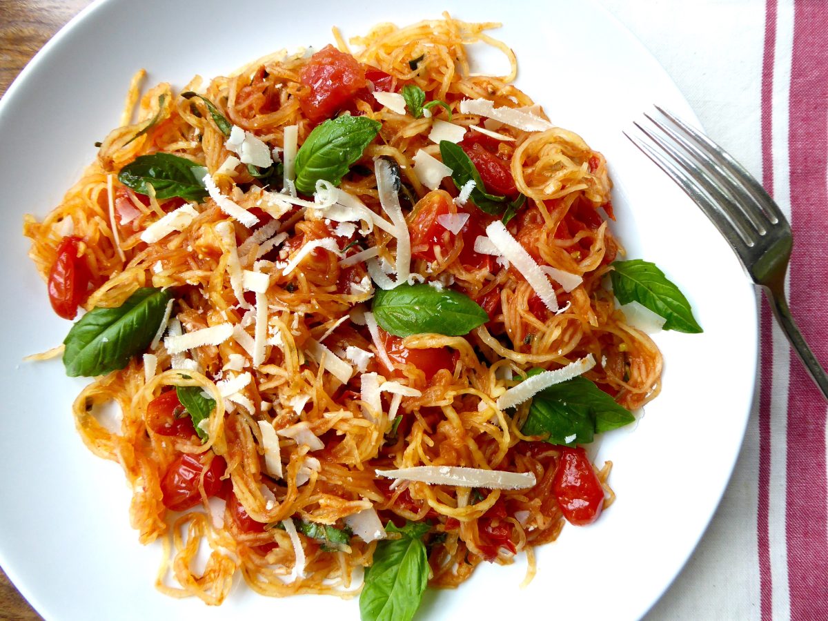 Spaghetti Squash with Tomatoes and Basil Westfield Area CSA
