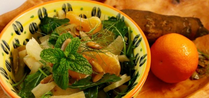 Yacon Kale Citrus Salad
