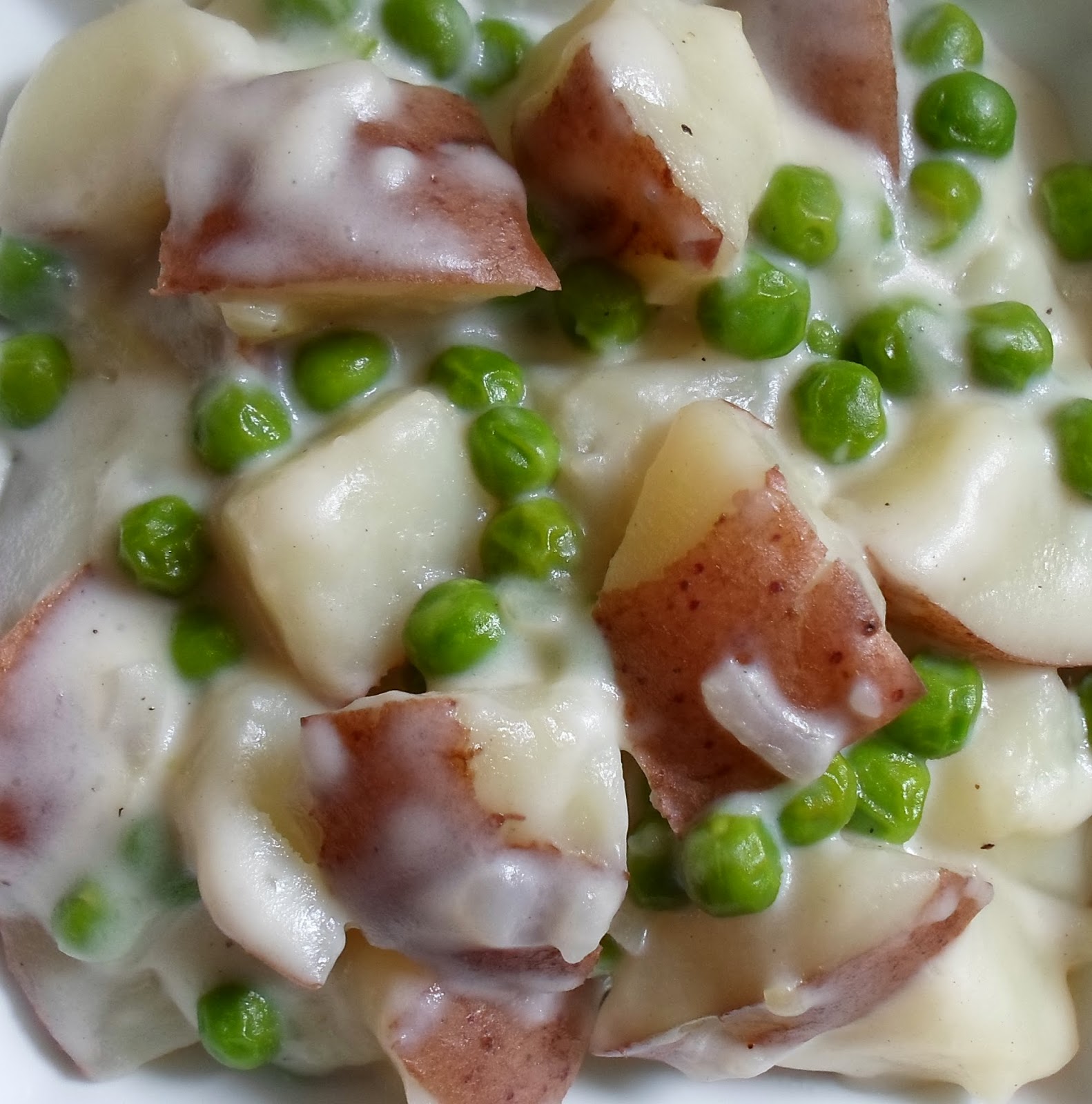 Gorgonzola Potatoes and Peas