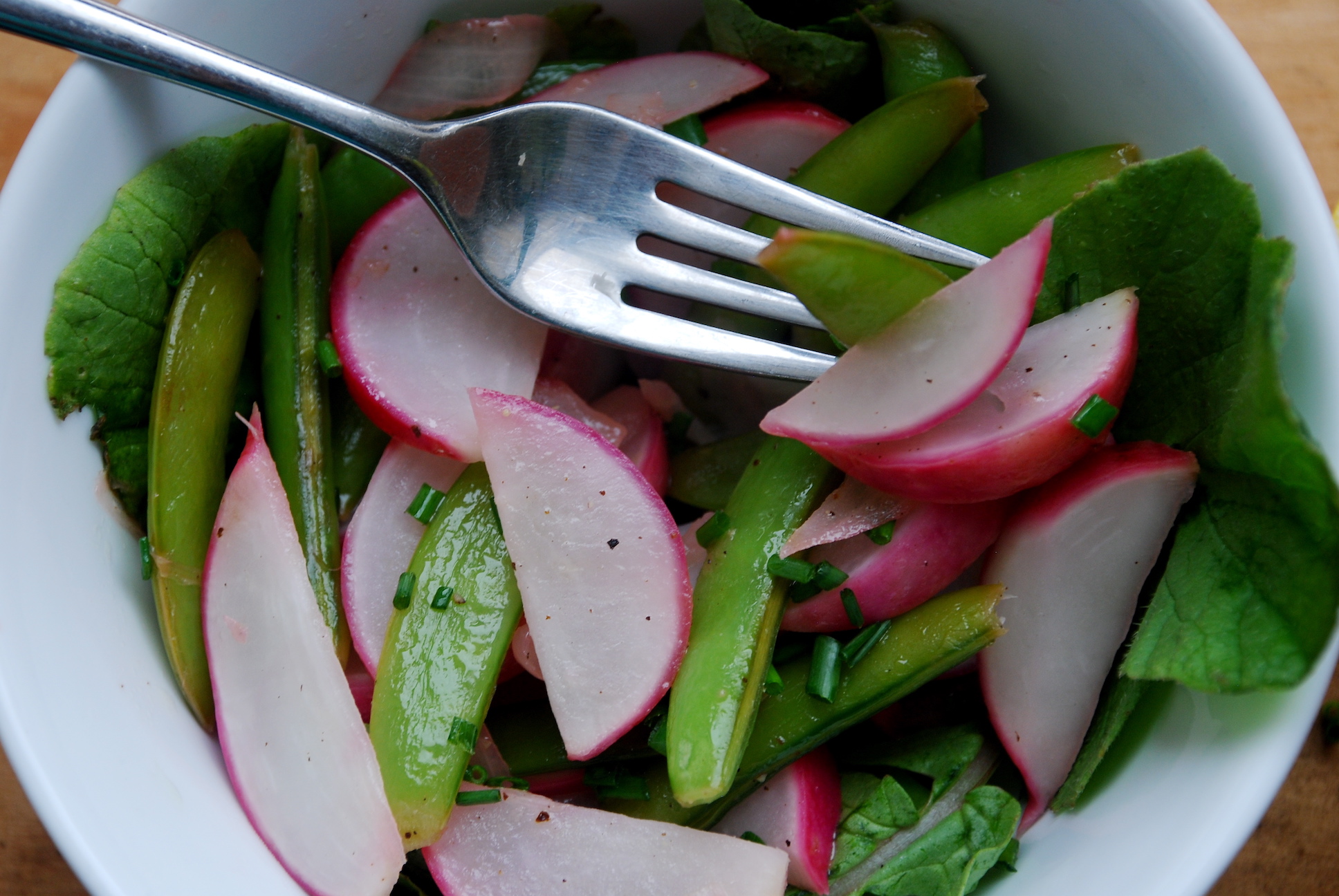 Sugar Snap Peas and Radishes