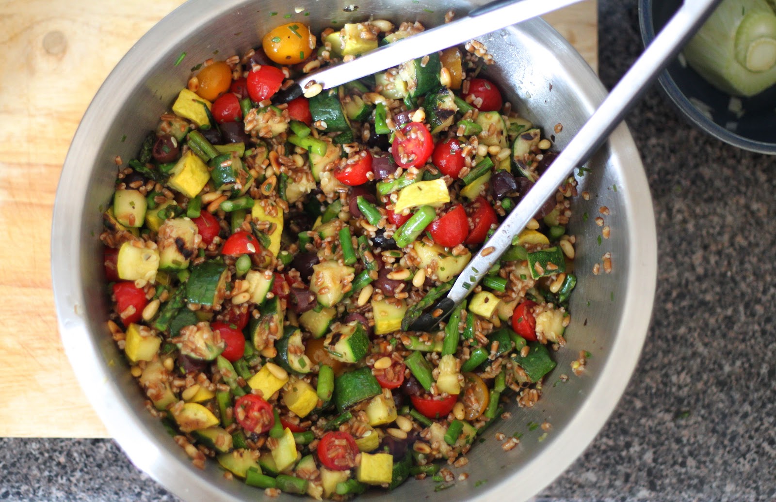 Wheatberry Salad with Grilled Vegetables