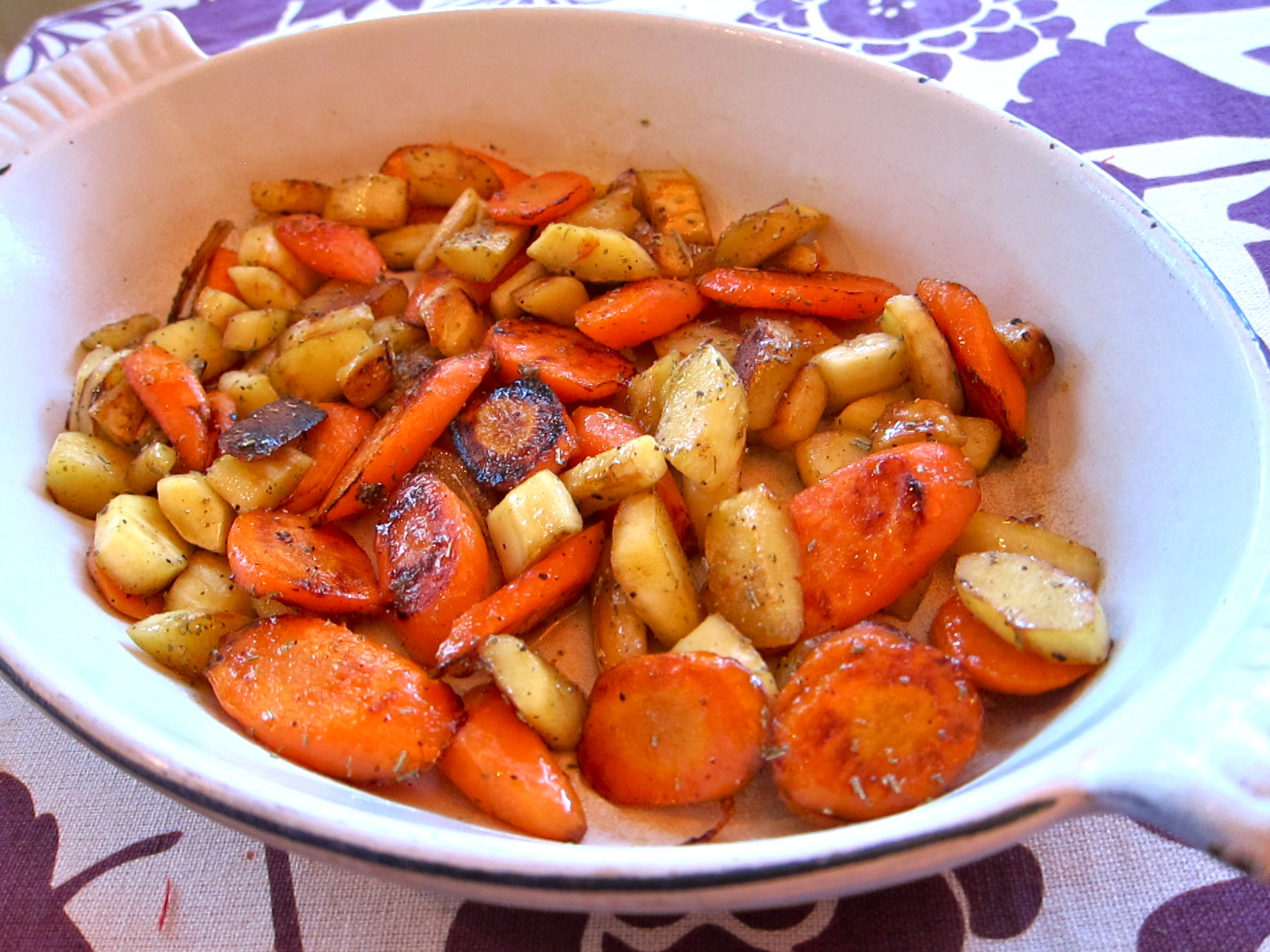 Skillet Roasted Parsnips and Carrots