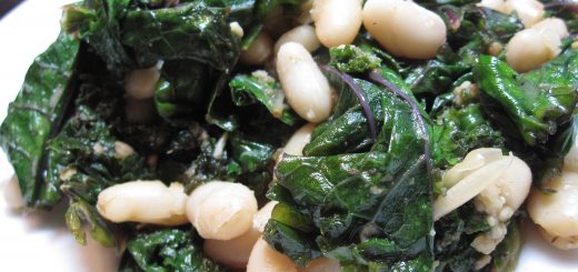 Sautéed Greens with White Beans and Garlic