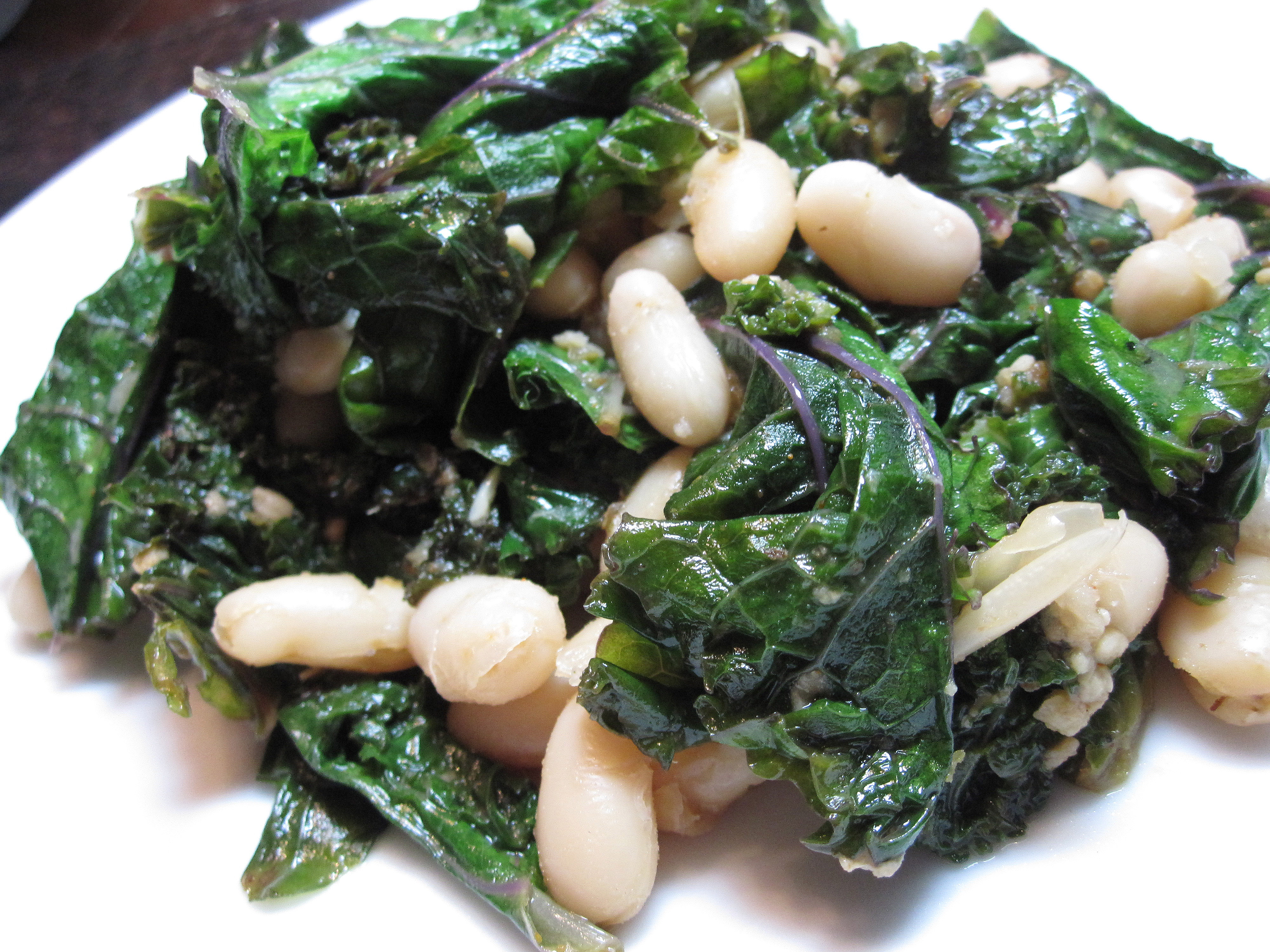 Sautéed Greens with White Beans and Garlic