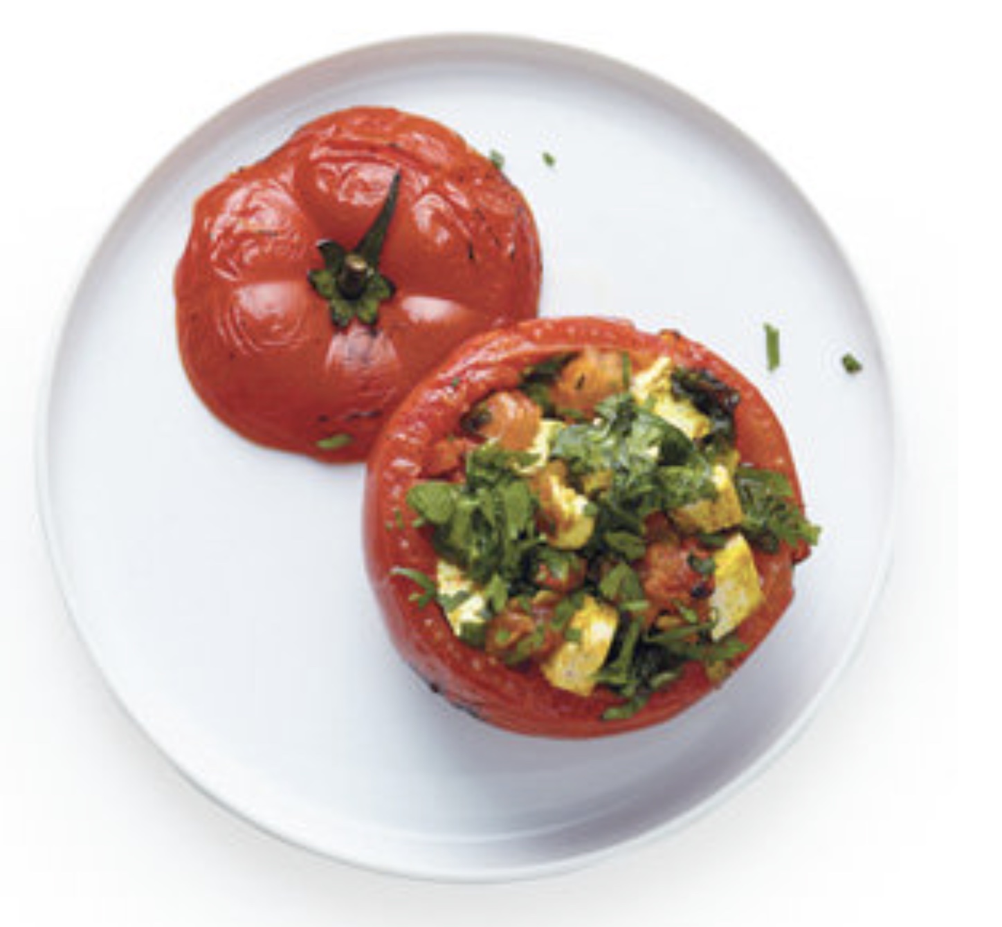 Stuffed Tomatoes with Tofu and Spinach