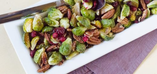 Holiday Brussels Sprouts with Pecans and Cranberries