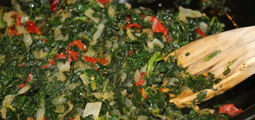 Spinach with Sun Dried Tomatoes