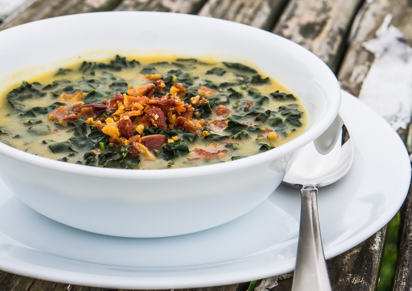 Acorn Squash Soup with Kale