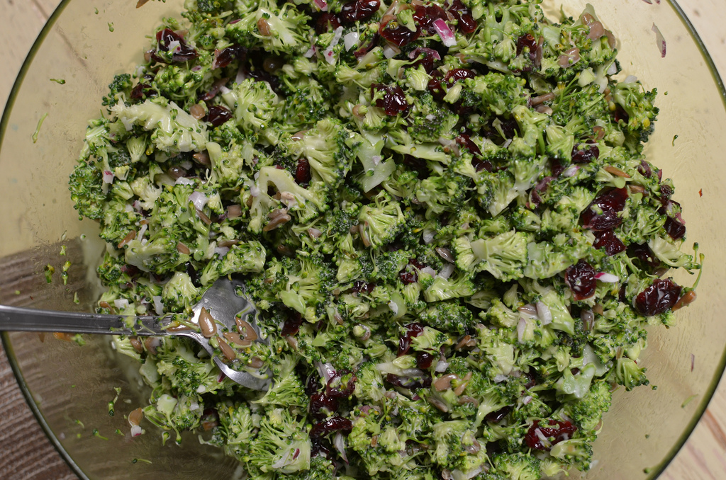 Broccoli Salad, with Cashews and Raisins