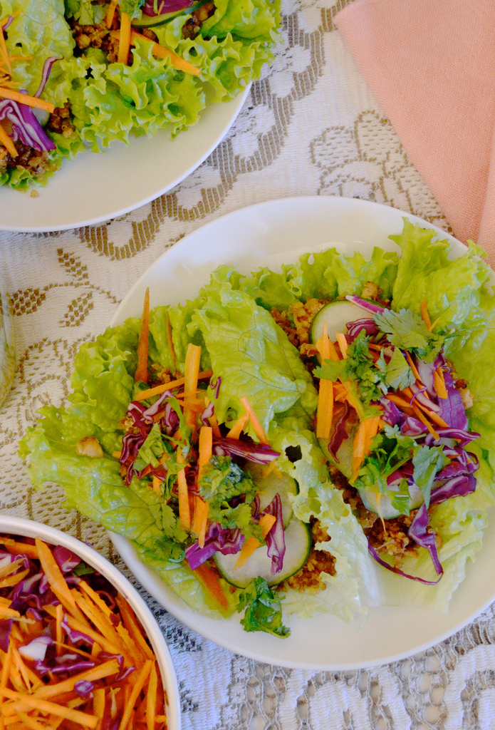 Peanut Stuffed Lettuce Wraps