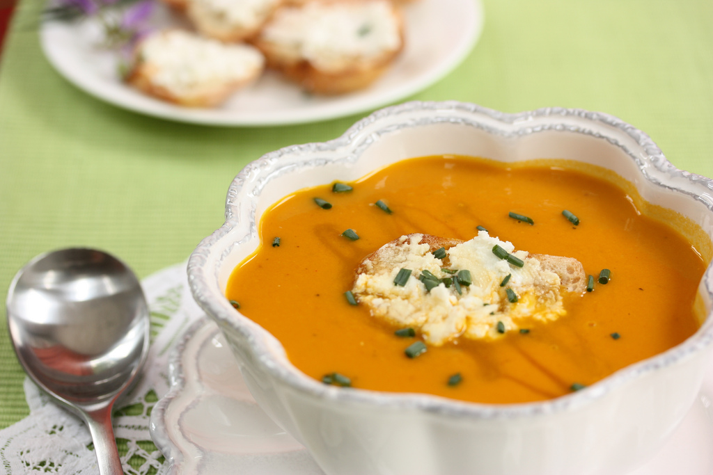 Sweet Potato, Carrot, Apple, and Red Lentil Soup