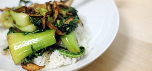 Bok Choy with Shiitakes and Oyster Sauce
