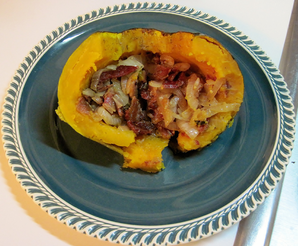 Morel-Stuffed Pattypan Squash