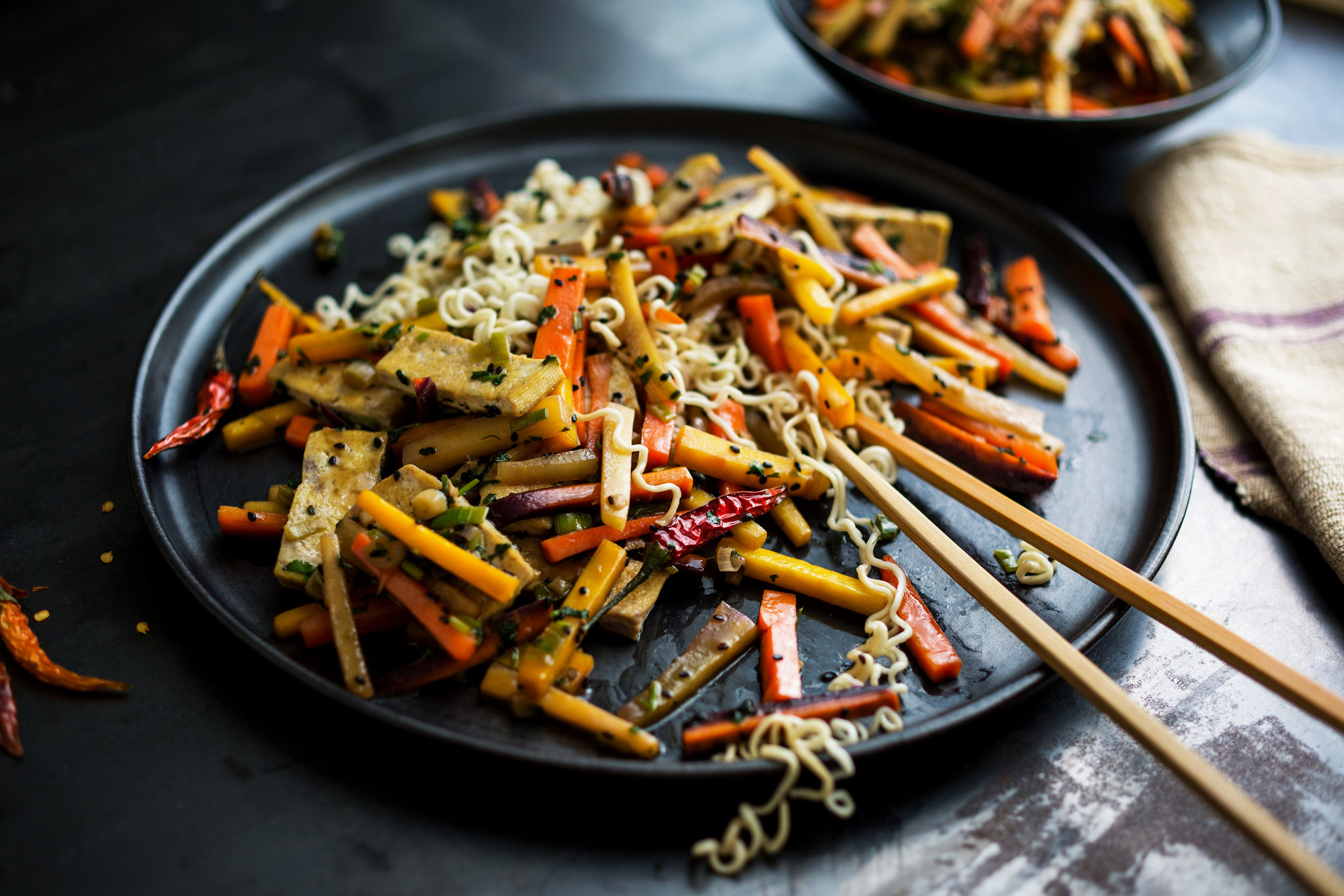 Rainbow Carrot Stir Fry